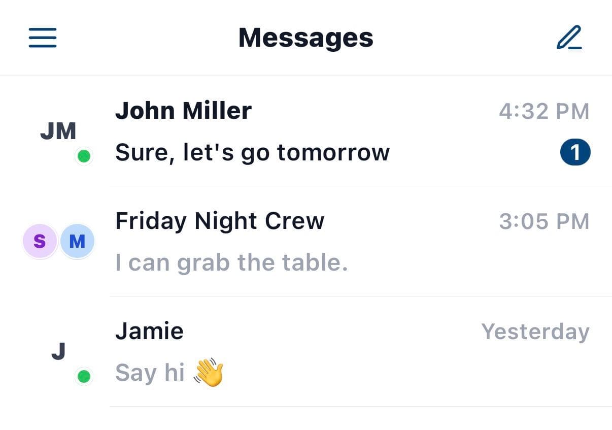 WhatsUp — messages